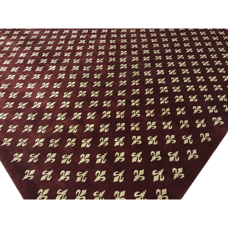 Hand-Knotted High-Quality Red Area Rug