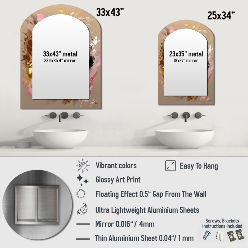 Miroir mural Glam Revelations, 34 po x 25 po