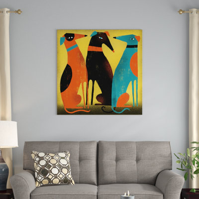 « greyhounds », reproduction sur toile tendue Terry Runyan