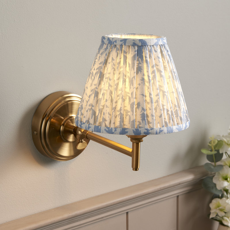 Step Fold Armed Sconce, Shell Bay Blue