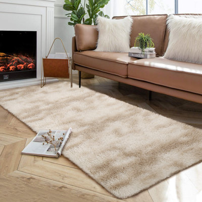 Tapis rectangulaire à poil long à poils longs Beladora