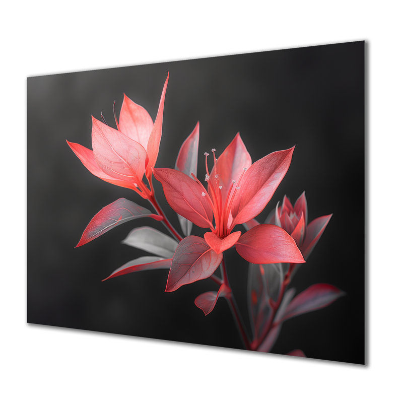 Palmea - Hibiscus, reproduction d'art murale, Métal métal, 12" H x 20" W x 1" D