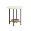 Table de bout ronde avec rangement ouvert