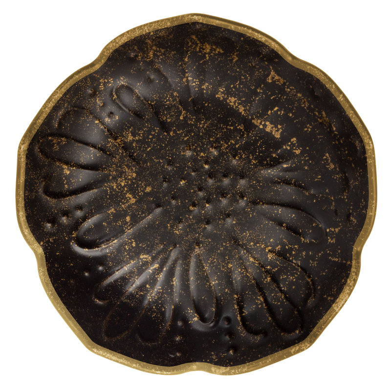 Large Shaped Trinket Tray  Black