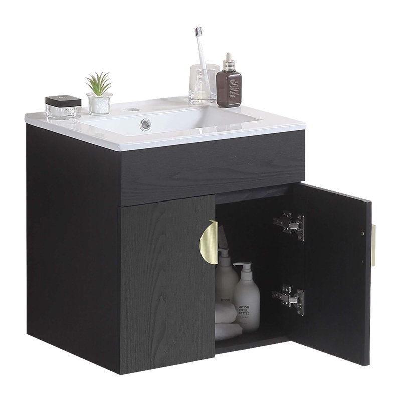 Meuble-lavabo de salle de bain avec 2 portes, excluant le lavabo