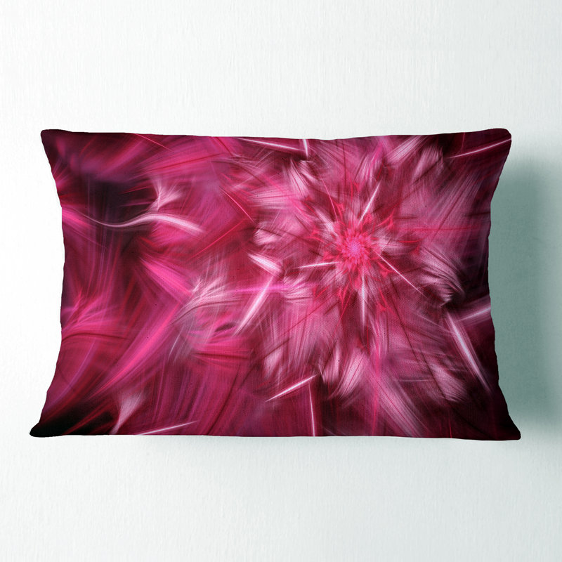 Feux d'artifice rotatifs fractal - imprimé floral, Rose