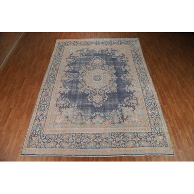 Blue Medallion  Traditional Area Rug 10x13