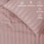Renze Microfiber 250 TC Reversible Stripe Duvet Cover Set with Pillowcases-1562459159-1562459161