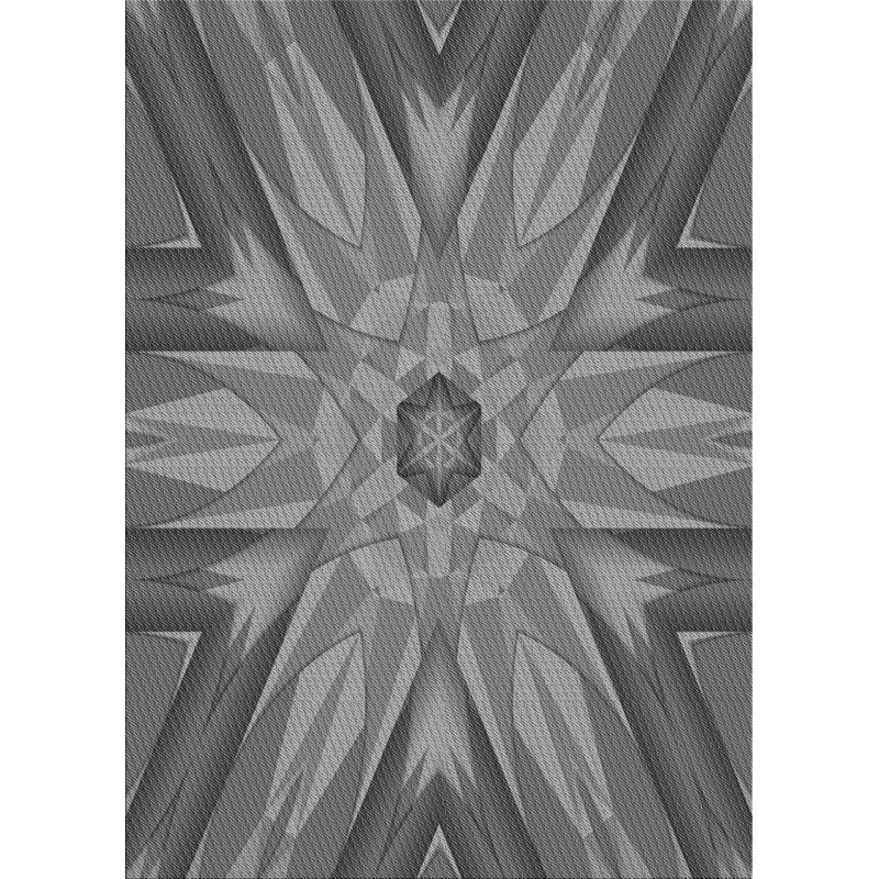Tapis de zone gris en laine touffeté à la main Alderman