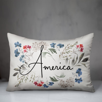 Floral Reversible Throw Pillow
