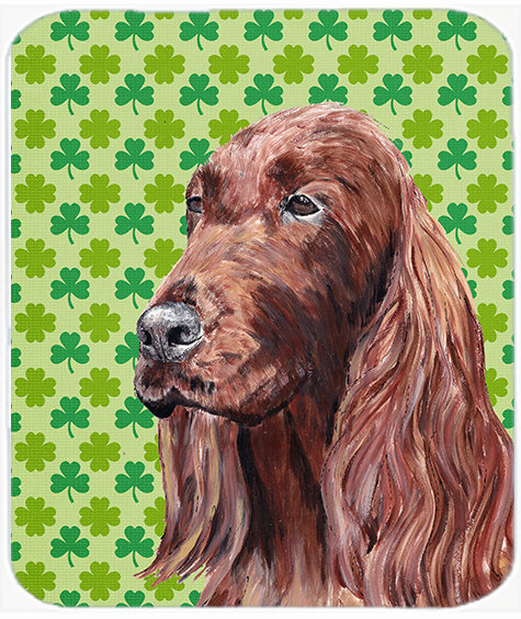 East Urban Home Irish Setter St Patrick's Irish Glass Cutting Board