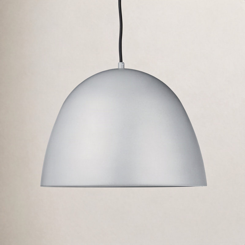 Nelle 1 - Light LED Single Pendant, 14.5" H x 19.75" W x 19.75" D, Dark Gray/Coffee