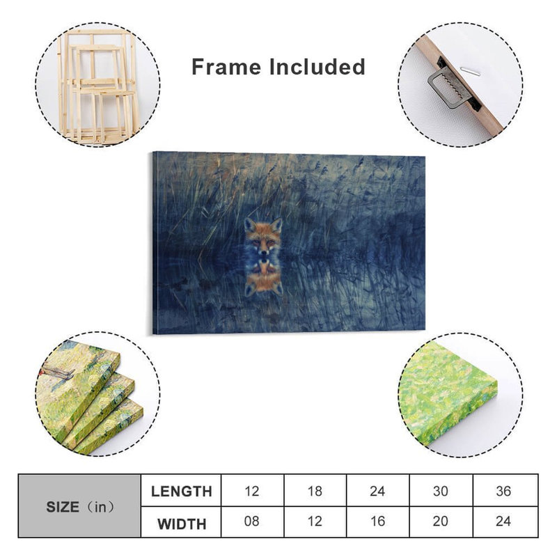 Art mural encadré 16 "x 24" avec cadre en bois, prêt à être accroché, 16 po x 24 po