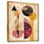 Toile avec cadre flottant or
