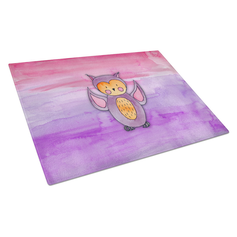 Planche à découper en verre trempé hibou en verre trempé caroline