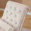 Fauteuil inclinable classique en velours avec capitonnage à boutons et garniture cloutée argentée - Fauteuil lounge de style vintage avec structure en bois pour salon, bureau, chambre