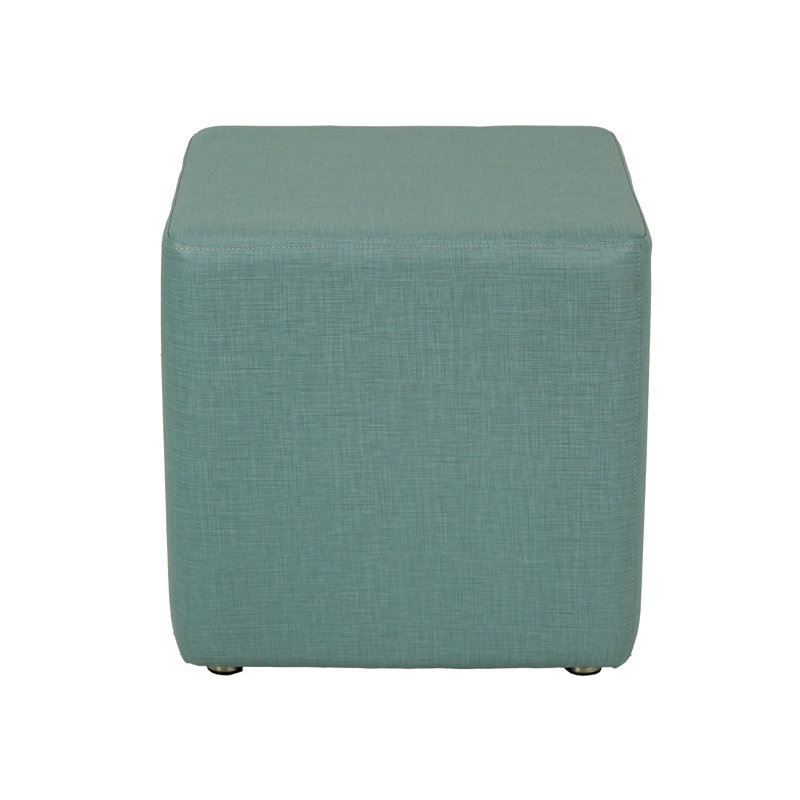 Pro Series Upholstered Square Ottoman 18" Height, Aqua