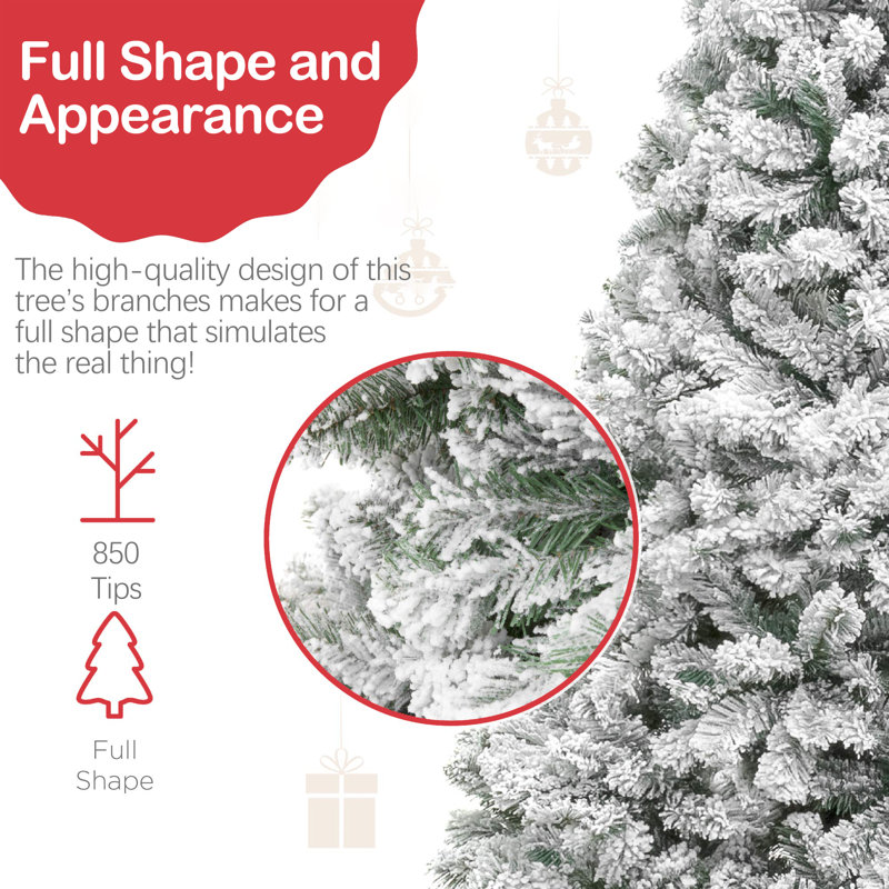 Arbre de Noël artificiel enneigé 7,5 pi
