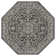 Massimo Bohemian Medallion Textured Weave Black/Gray Indoor/Outdoor Rug