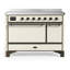Majestic III Series 48 Inch Induction Range with 6 Induction Elements in Antique White (Chrome Trim)-1345769246-1345769241