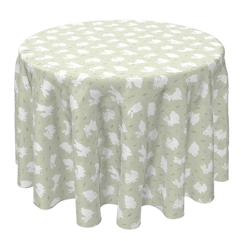 Round Cotton Twill Tablecloth
