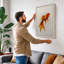 Goldfish in Ripples Japandi - Wrapped Canvas-1785136545-1785136546
