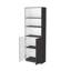 Bibliothèque 2 portes en gris mat et blanc - le magasin met en valeur vos biens avec style