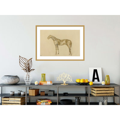 «Horse» par Edgar Degas - impression giclée sur cadre