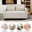 Woodro Convertible Sofa Bed with Three USB Ports, Two Side Pockets, Two Cup Holders and 360° Swivel Phone Holder-913572769