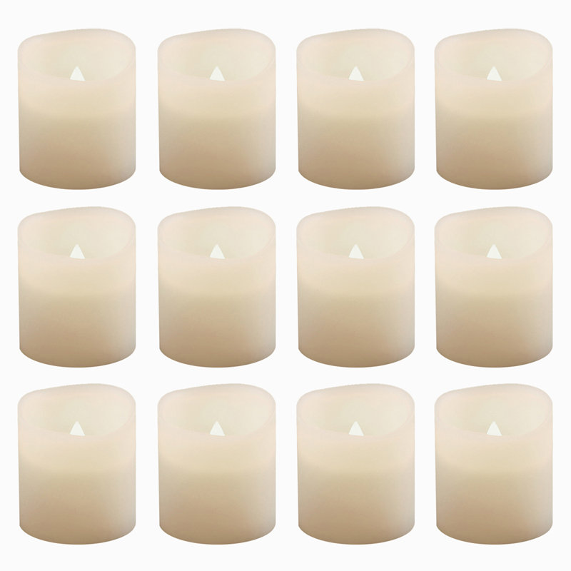  Bougies votives à piles DEL - Blanc chaud (12 carats), Blanc chaud