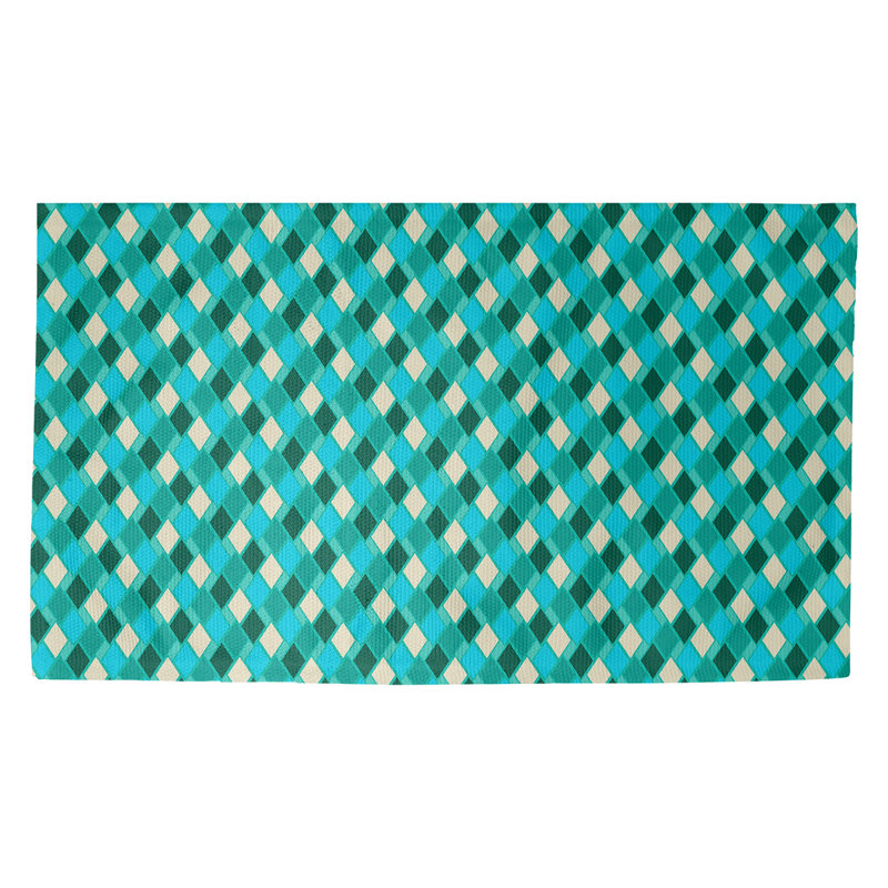 Paillasson dobby intérieur diamants rétro Avicia, Rectangle 3 pi 3 po x 5 pi 3 po