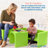 ECR4Kids Tri-Me Table and Cube Chair Set, Multipurpose Furniture, 3-Piece-88488453