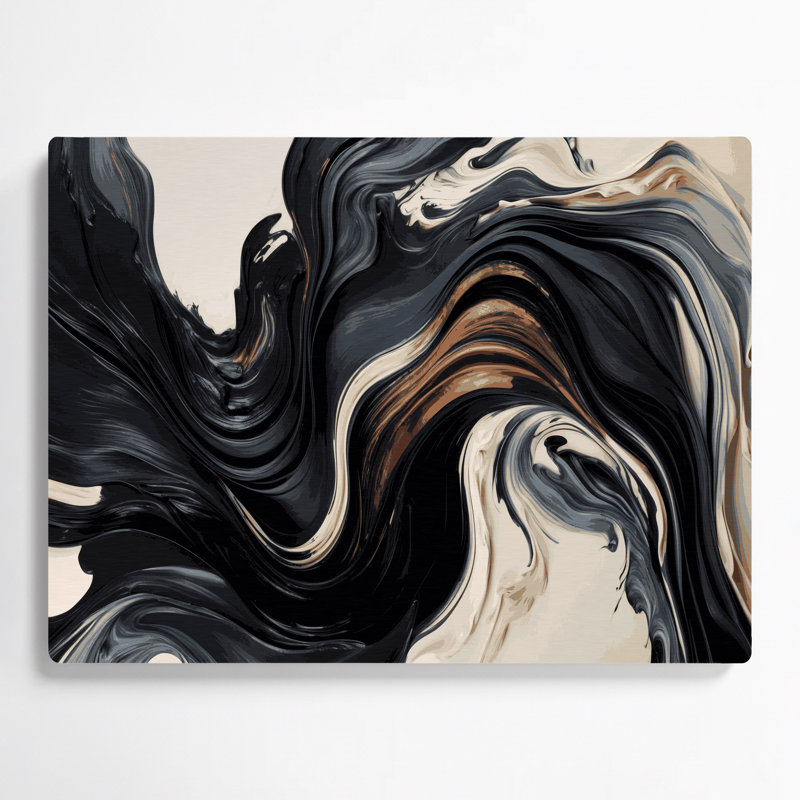 «Lyrical Abstraction 50», art mural gris en métal, H 20 po x l 24 po