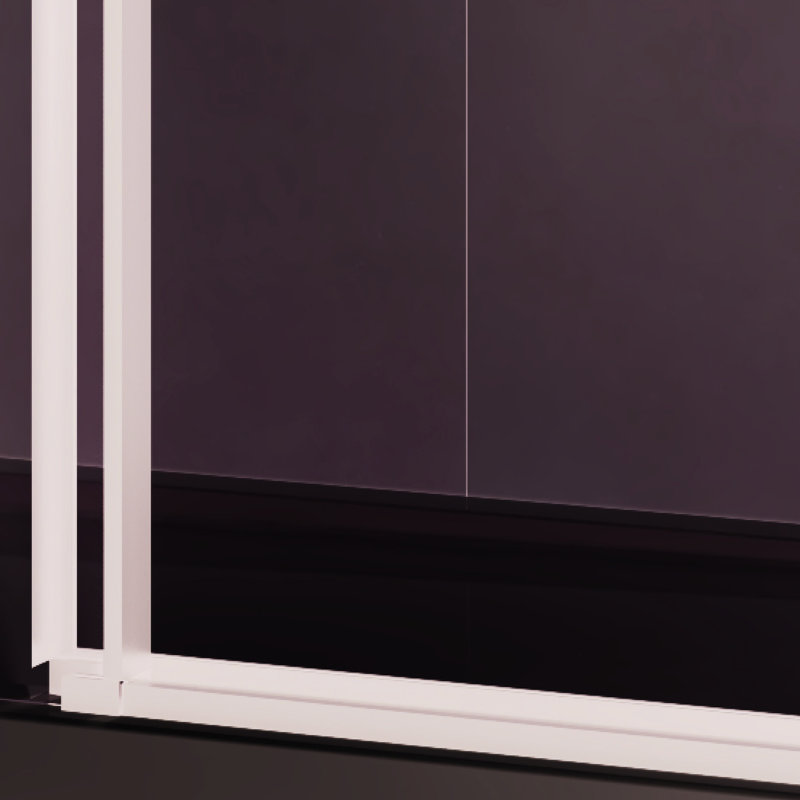 Porte de douche coulissante en verre transparent l 60 po x H 76 po en noir mat
