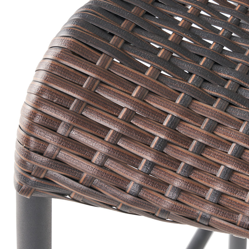 Petti Polyethylene (PE) Wicker Outdoor 25.5'' Counter Stool