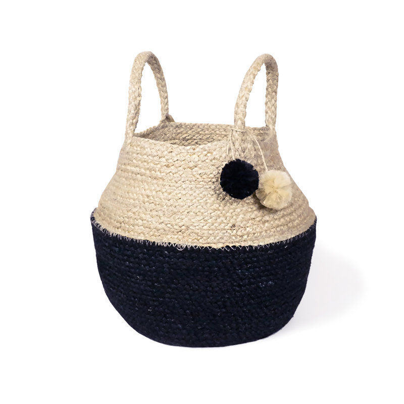 Panier en jute, H 10 po x l 13 po x P 13 po