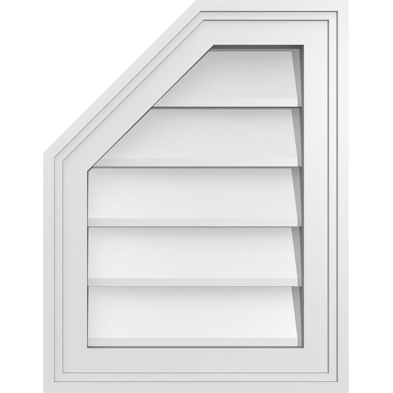 Évent en demi-octogone supérieur à montage en surface Signature, H 1,5 po x L 14 po x l 18 po