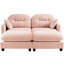 Élégant canapé modulaire rose avec chenille de haute qualité, coussin et mousse à densité modulaire à installation rapide, formes multiples combinées