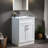 24" Modern 2-Door Free-Standing Single Bathroom Vanity With Ceramic Top-1307567294
