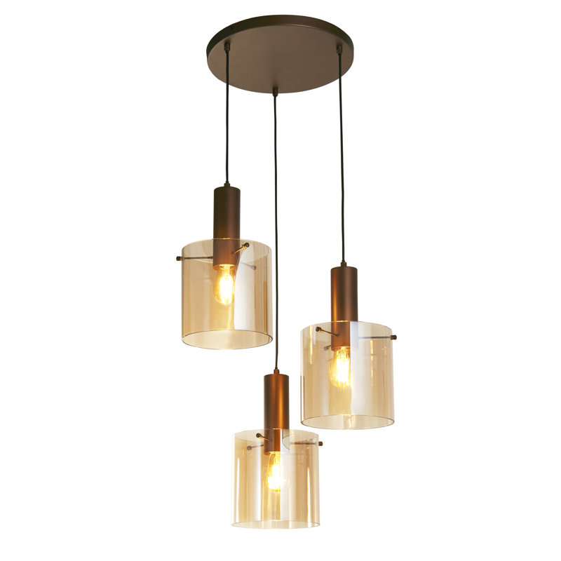 Montravious 3 - Light Unique/Statement Chandelier, Plated Satin
