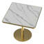 Table carrée bistro moderne tulipe 31,5 pouces avec plateau en faux marbre, facile à assembler, structure en métal robuste