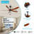 62 Inch Wood Ceiling Fan No Light With Remote Control, Low Profile Ceiling Fan Without Light,Noiseless Reversible DC Motor With Timer