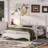 Platform Bed with Retro Headboard-1133785829
