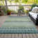 Machine Washable Indoor/Outdoor Xhevrie Teal Rug