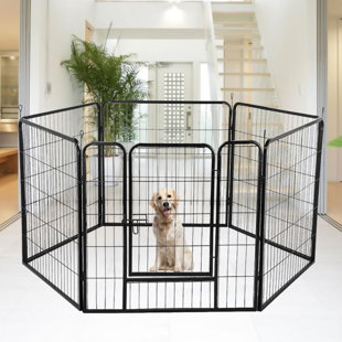 40'' H Panel Metal Exercise Pen With Door