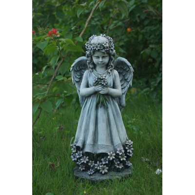 Statue à fleurs ange