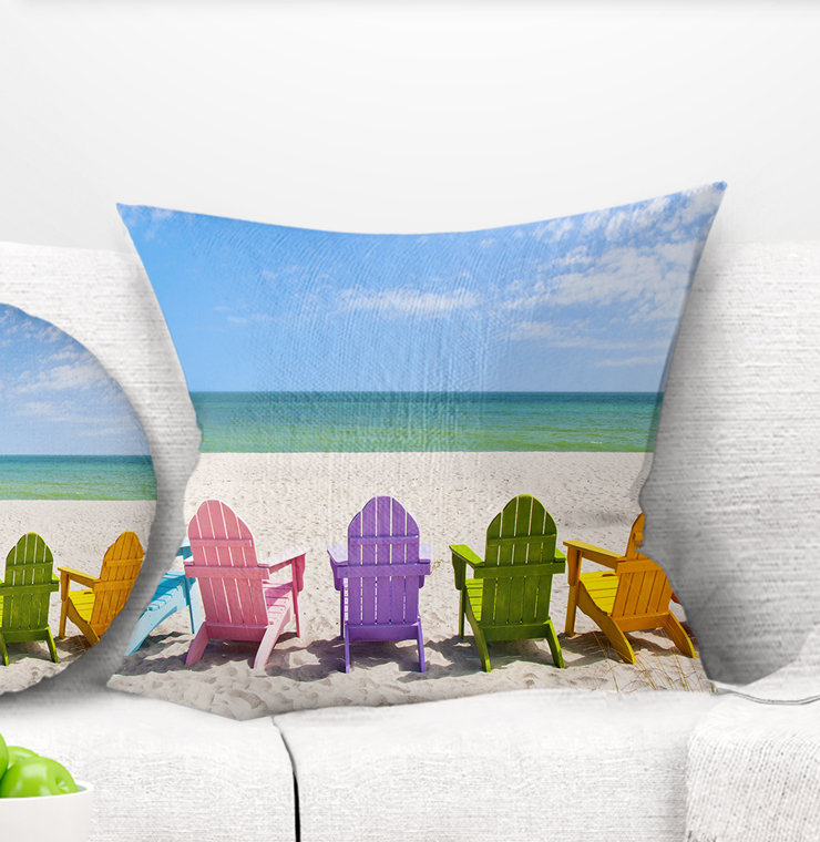 Coussin de mer adirondack beach chaises, 16 po x 1 po
