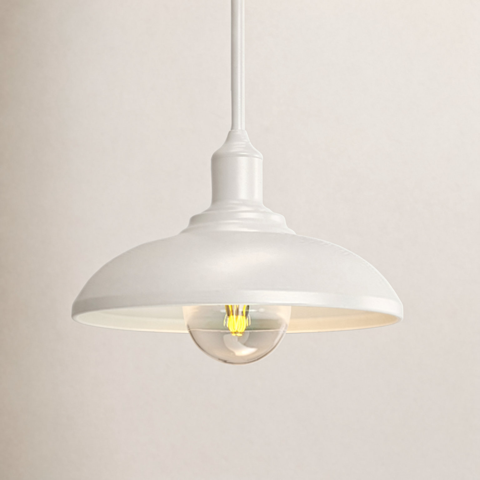 Florence Outdoor Hanging Light, White, White