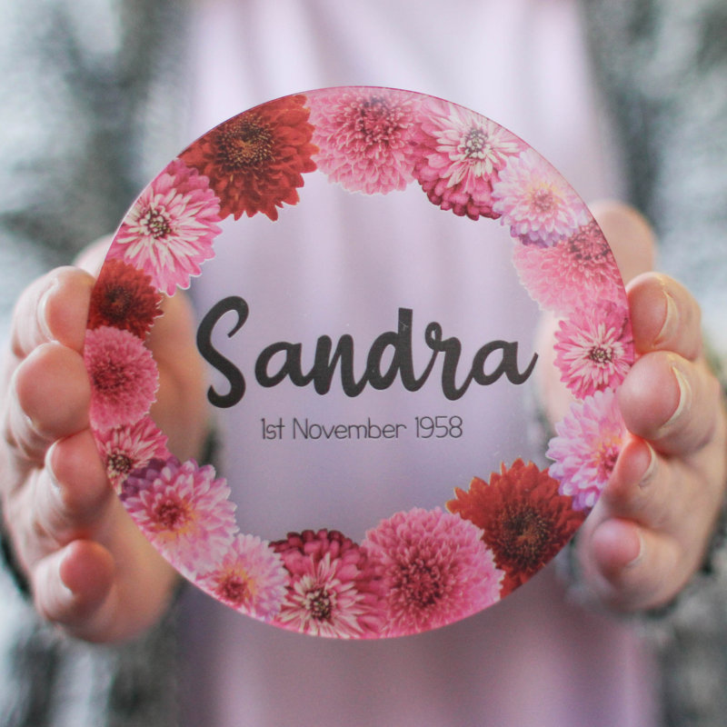 Acrylic Round 1 Piece Coaster, Yes