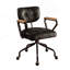 Chaise de bureau rétro avec dossier rembourré-1982691461